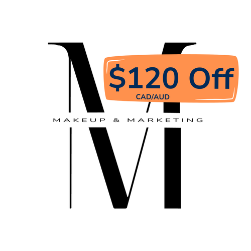 Promotional banner showing 120 off Princess in Training registration with CAD/AUD tag over a large stylized M logo.