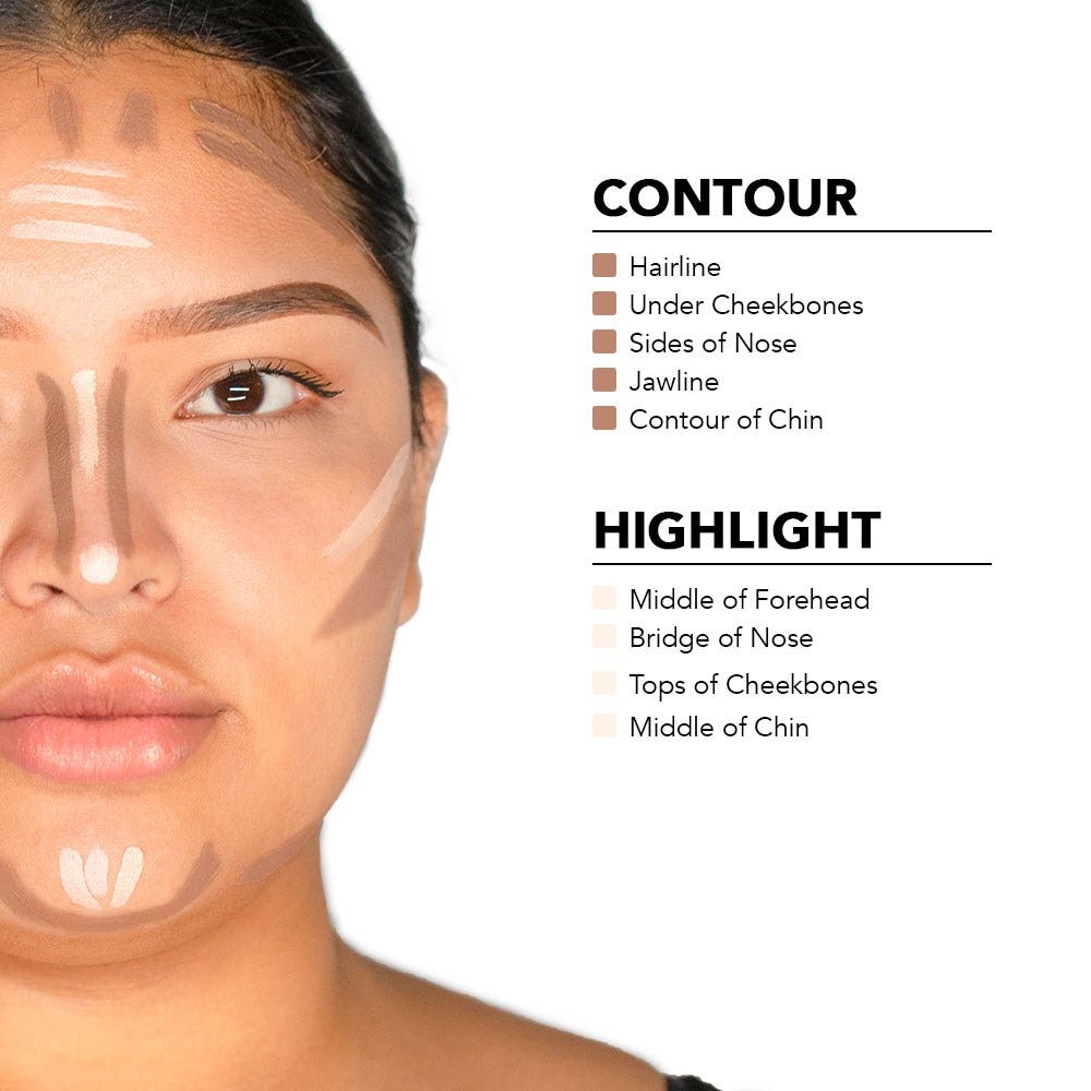 MakeSense® Cream Contour &amp; Highlight Duo - Deep - Default Title