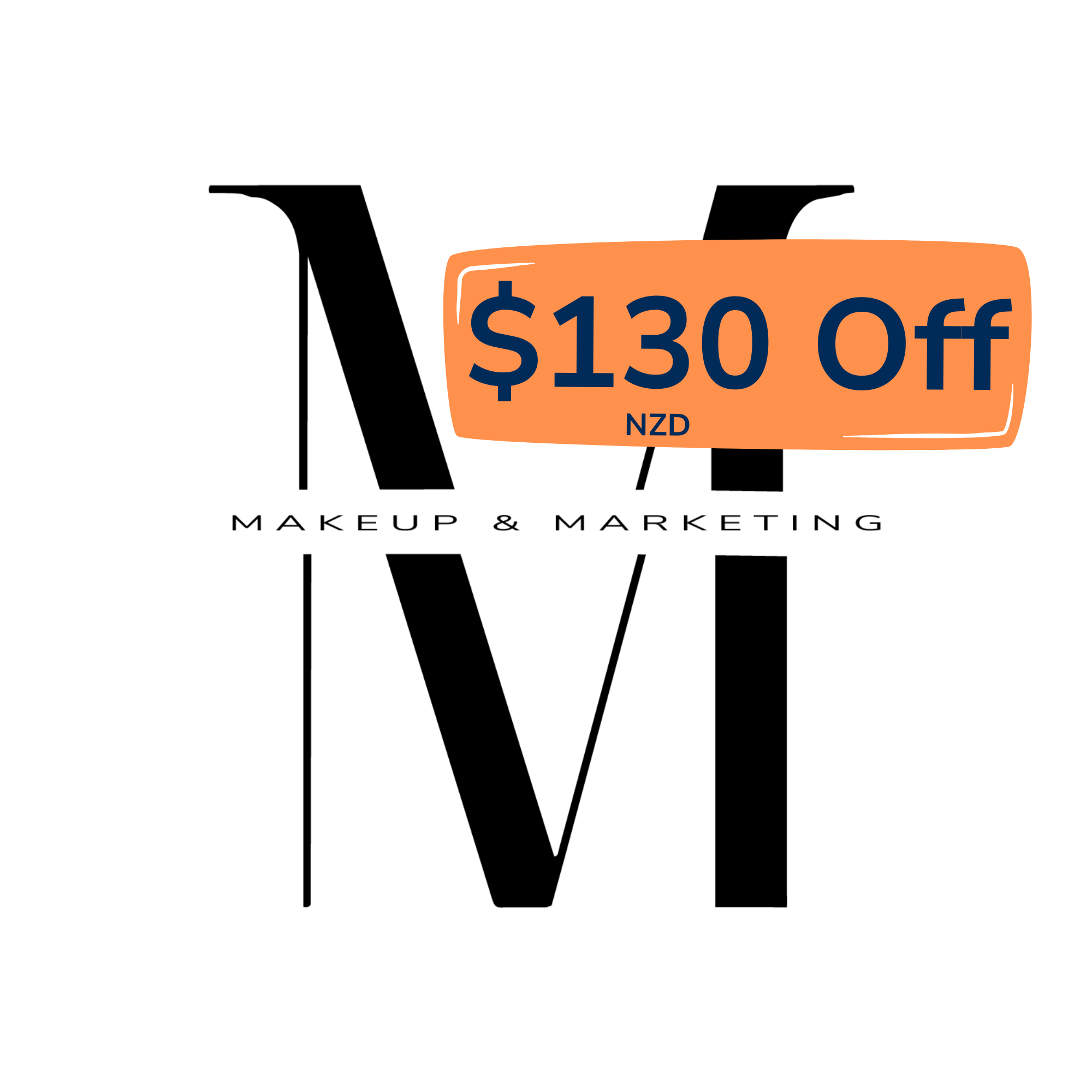 Promotional banner showing 130 off Princess in Training registration with NZD tag over a large stylized M logo.