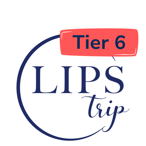 LIPS trip logo with Tier 6 red badge overlay across the circular design