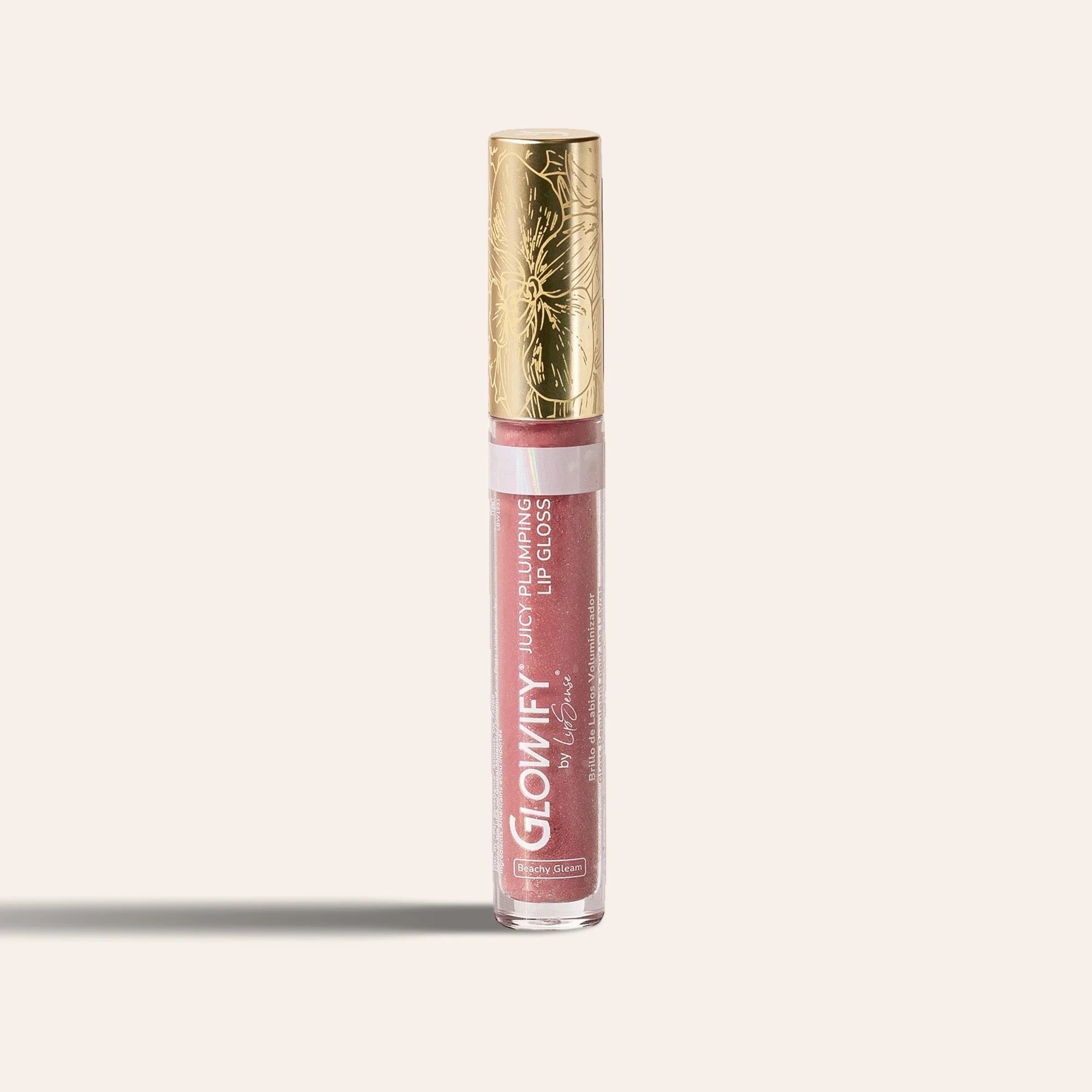 Glowify Juicy Plumping Lip Gloss product shade Beachy Gleam.