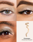 Skintone quadrant Glowify Long-Lasting Eyeshadow Stick product shade Champagne.