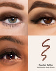 Skintone quadrant Glowify Long-Lasting Eyeshadow Stick product shade Roasted Coffee.