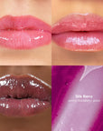Skintone quadrant Glowify Sheer Silk Lip Oil product shade Silk Berry.
