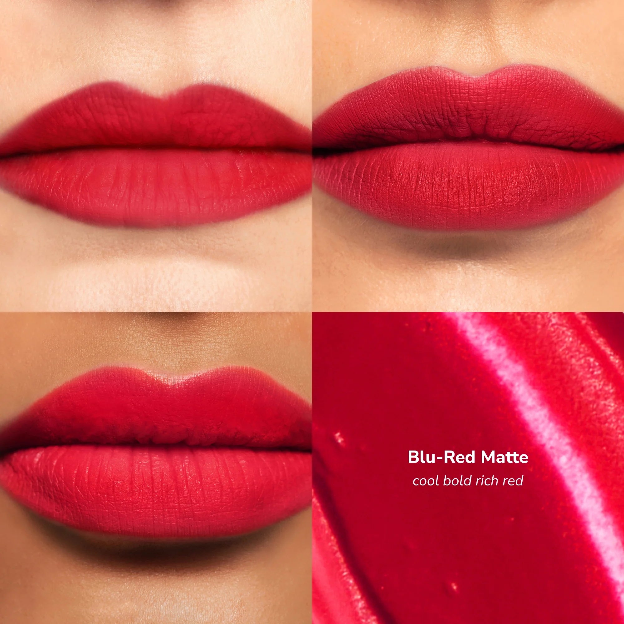 Skintone quadrant LipSense Cream product shade Blu-Red.