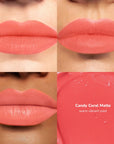 Skintone quadrant LipSense Cream product shade Candy Coral.