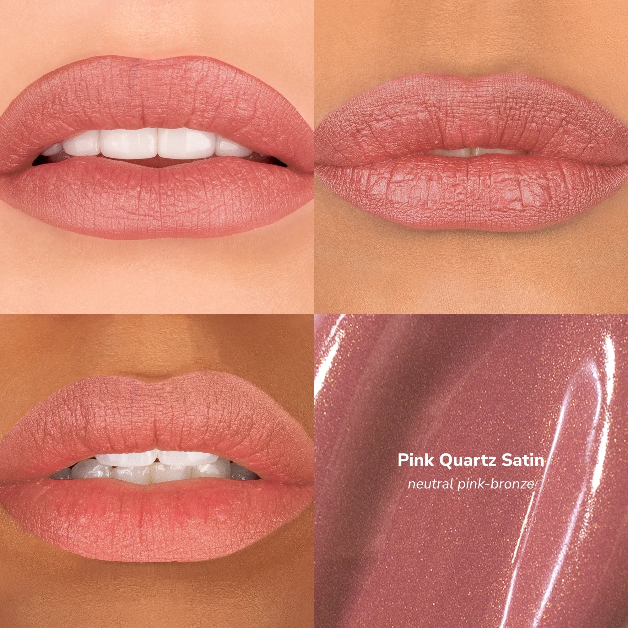 Skintone quadrant LipSense Cream product shade Pink Quartz Satin.