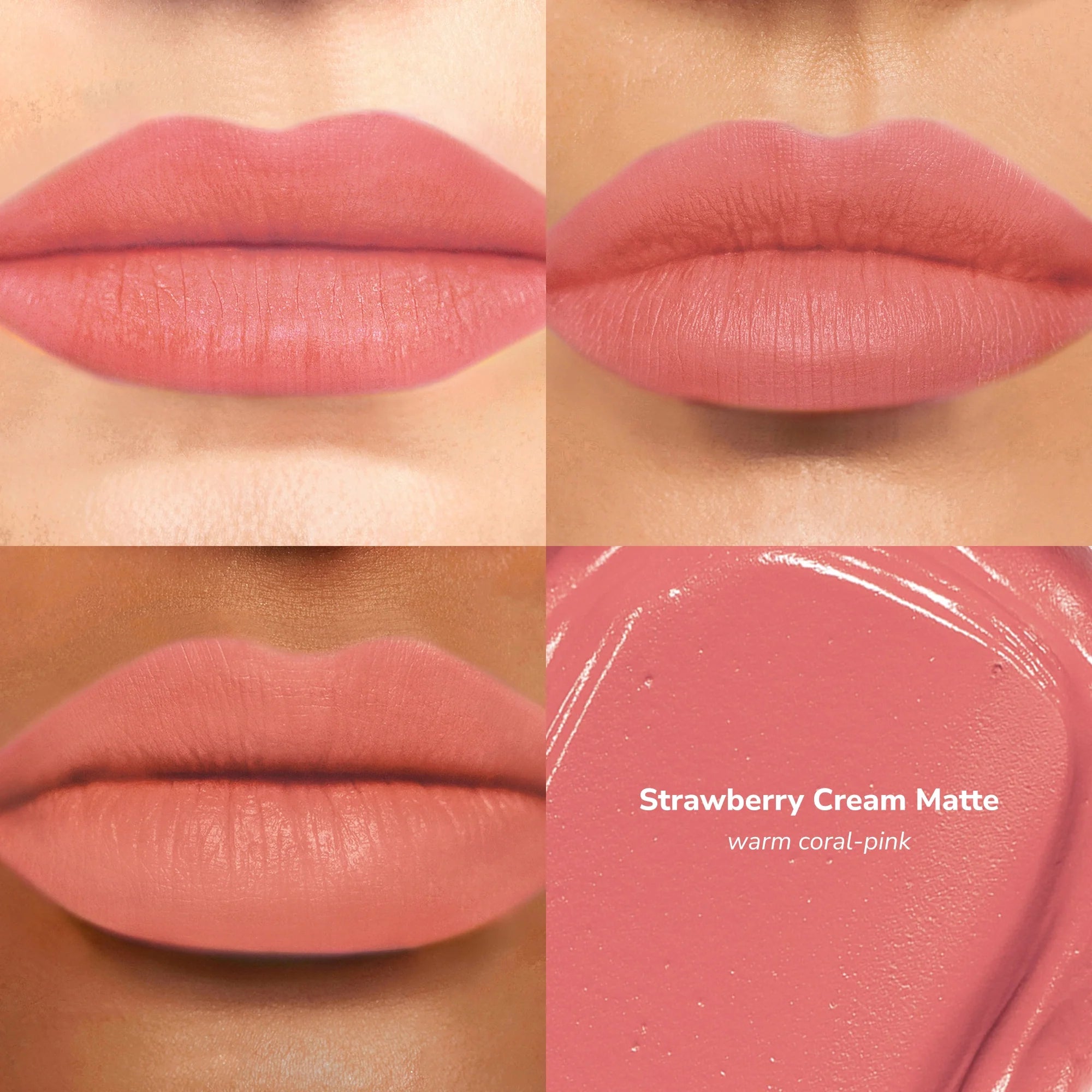 Skintone quadrant LipSense Cream product shade Strawberry Cream.