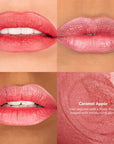 LipSense Long-Lasting Lip Color product, shade Caramel Apple skintone quadrant.