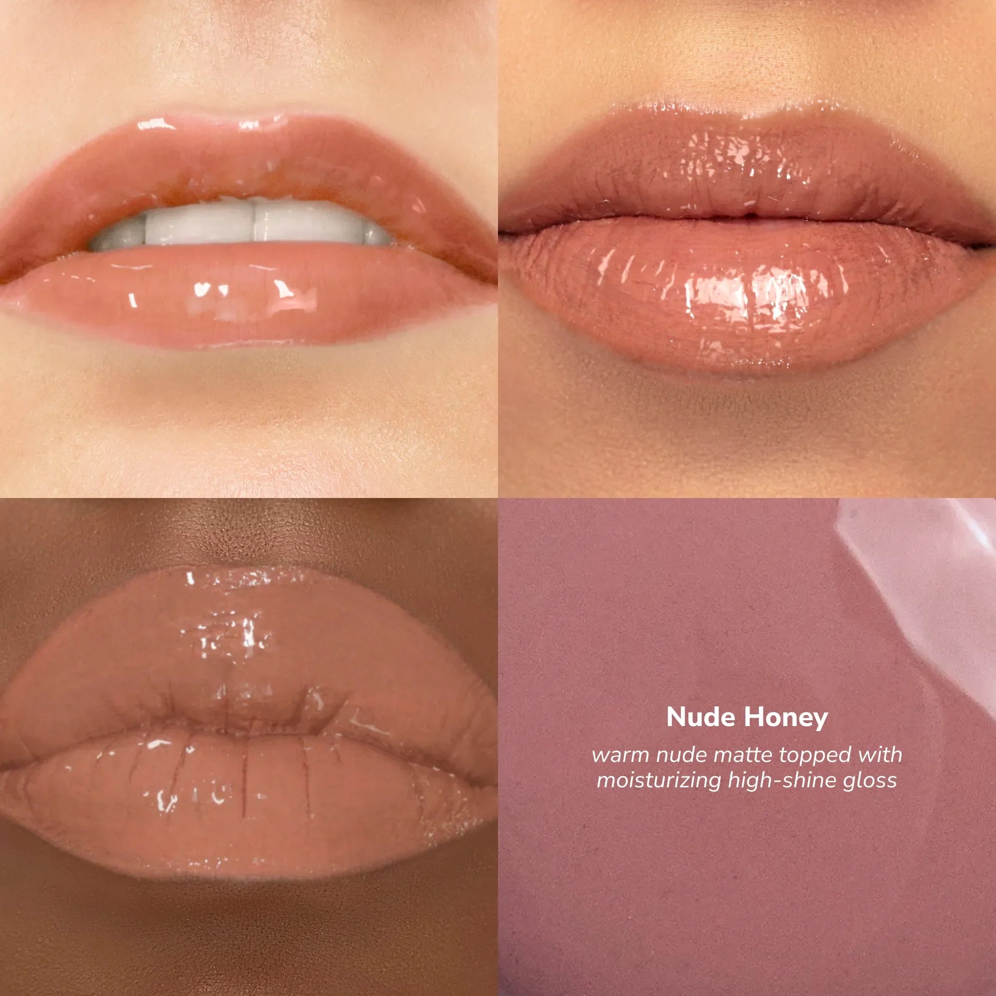 LipSense Long-Lasting Lip Color product, shade Nude Honey skintone quadrant.