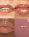 LipSense Long-Lasting Lip Color product, shade Nude Honey skintone quadrant.