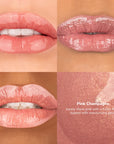 LipSense Long-Lasting Lip Color product, shade Pink Champagne skintone quadrant.
