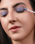 Model wearing ShadowSense product shade Lagoon