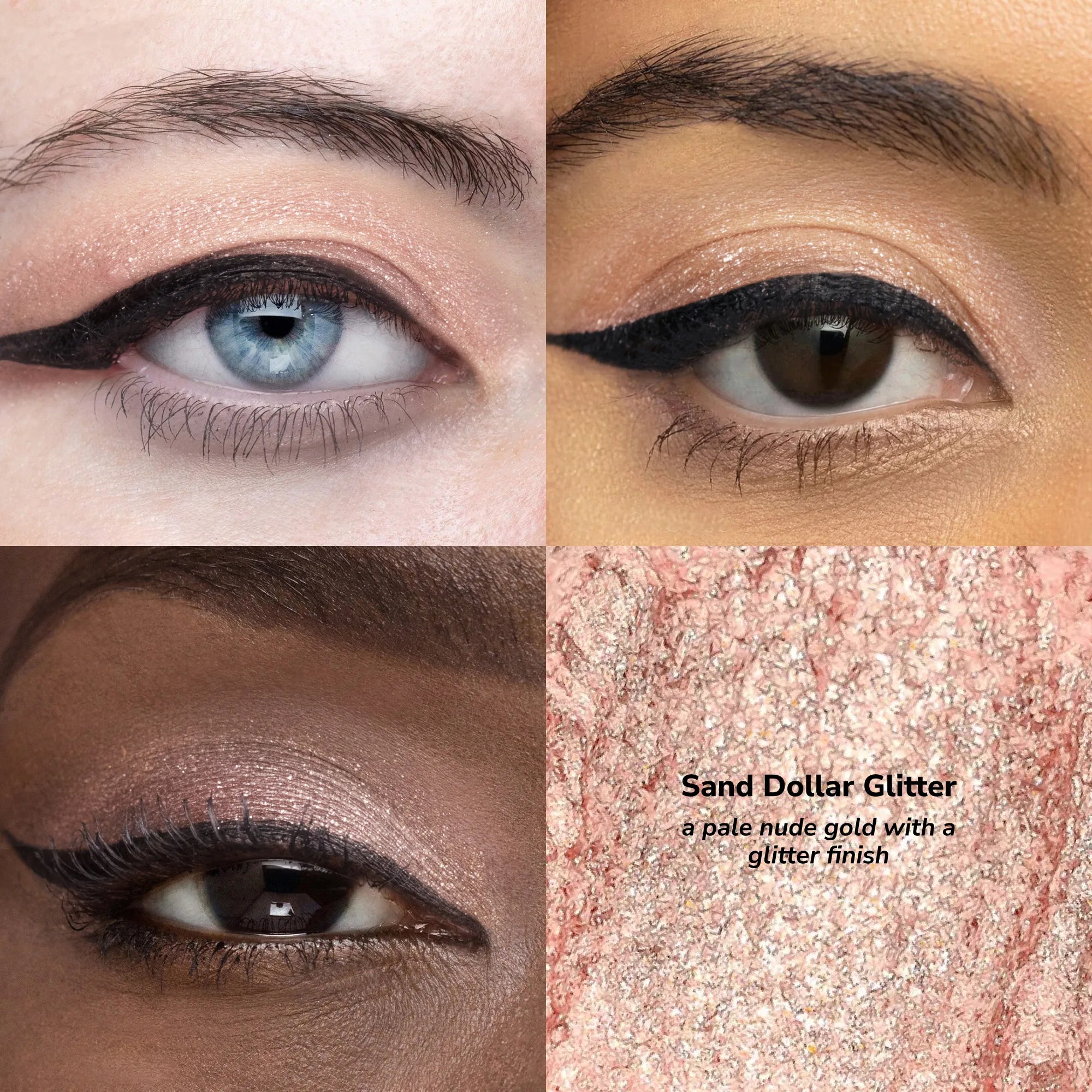 ShadowSense product shade Sand Dollar Glitter skin tone chart