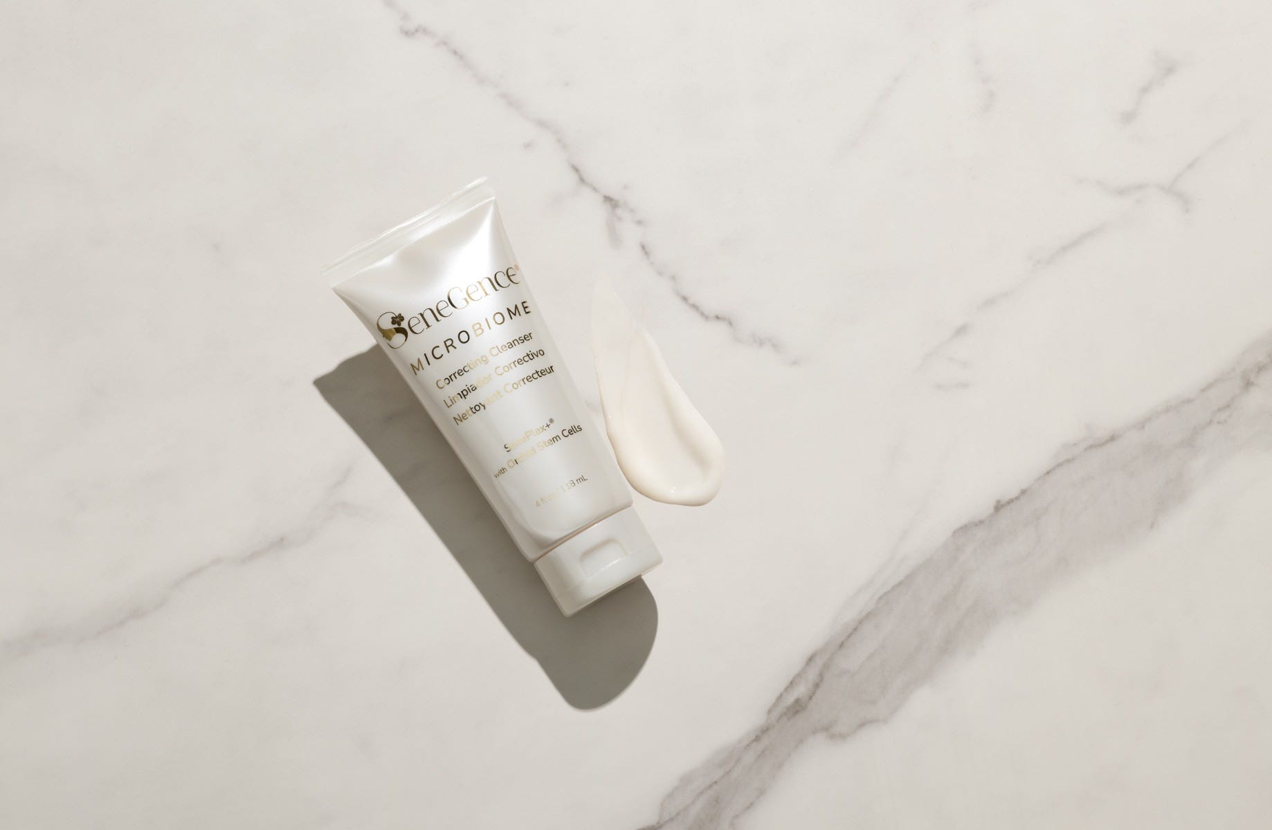 SeneGence hero banner featuring beauty products and community